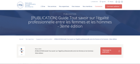 L’Orse publie son édition 2024 du guide « Tout savoir sur l’égalité professionnelle entre les femmes et les hommes »