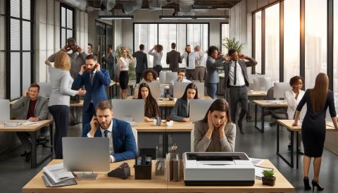 Plus de la moitié des salariés sont gênés par le bruit au travail