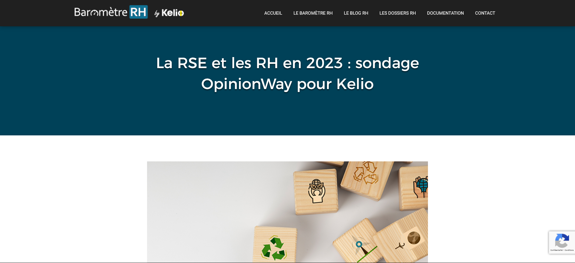 Enquête OpinionWay pour Kelio : RH &RSE - pour 77% des salariés une entreprise qui prend en compte la RSE est plus attractive