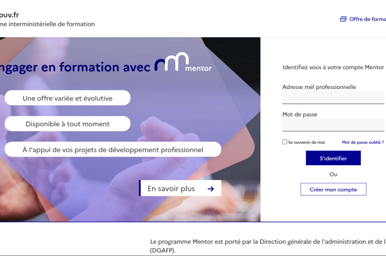 Mentor_ Se connecter sur le site - mentor.gouv_.fr